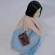 Take-out lunch box bag, cowhide crossbody square bag - Memoo.com